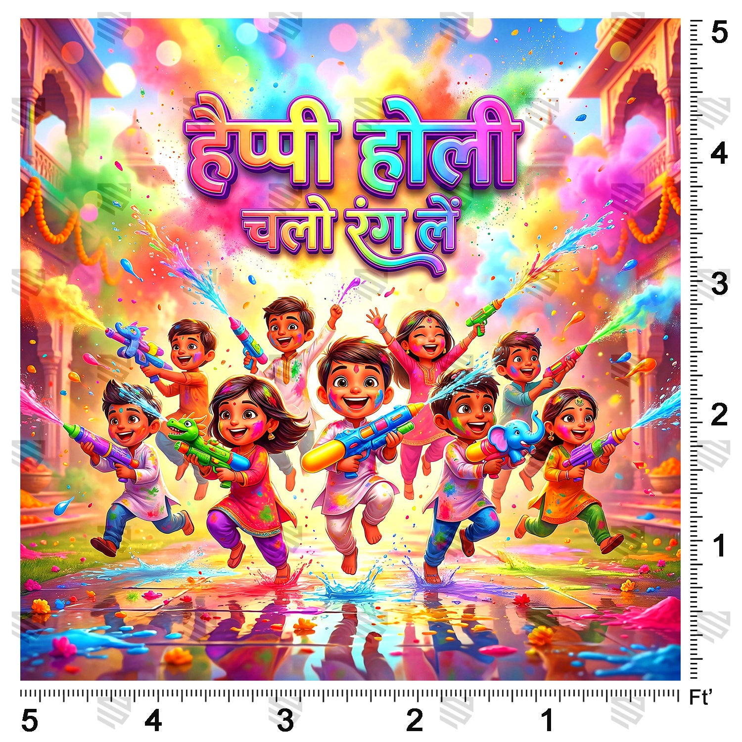 Kids Holi Color Splash