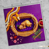 Krishna Cradle Elegance Newborn Baby Photography Backdrop