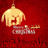 Magic Golden Christmas Backdrop