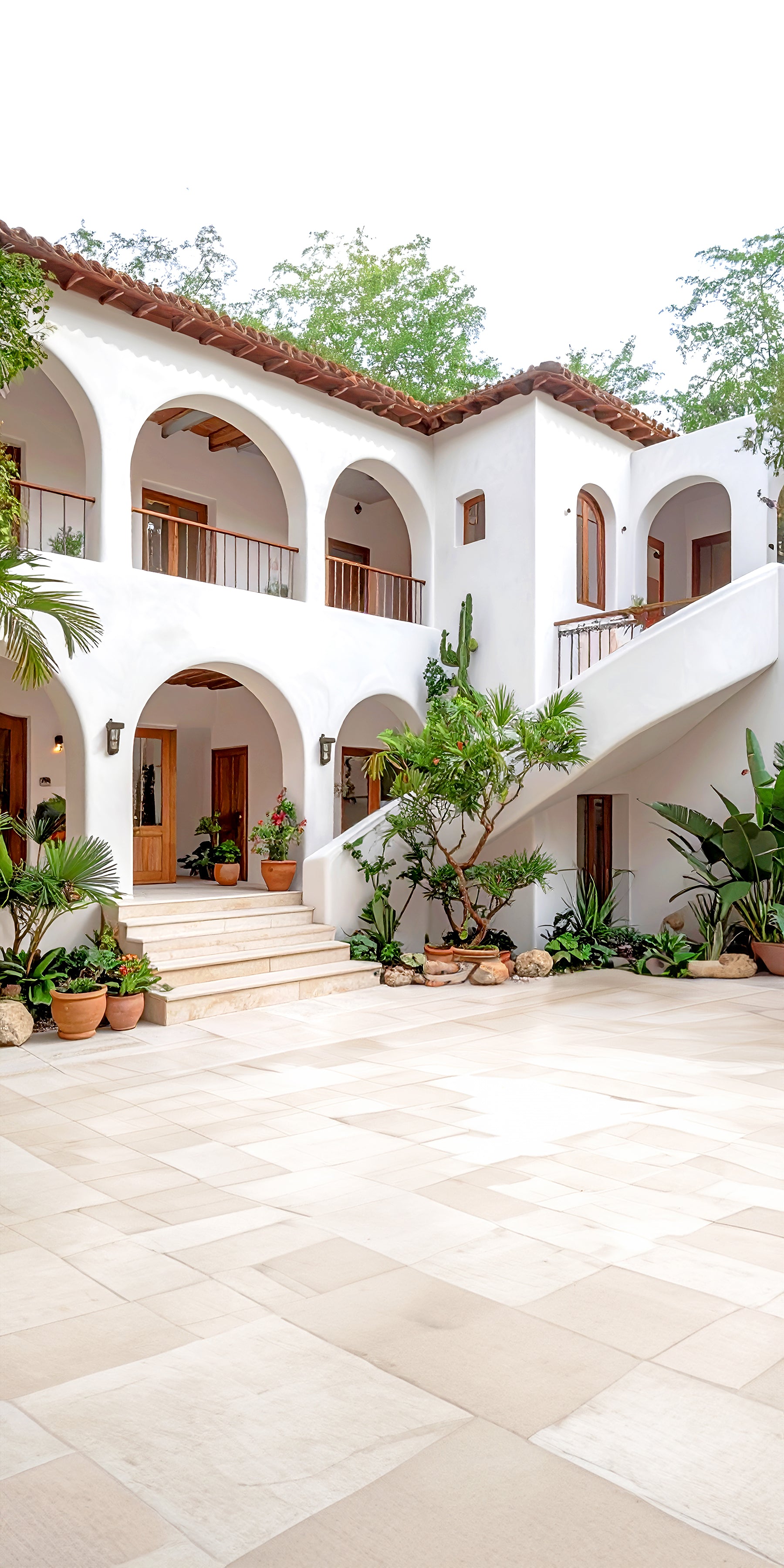 Mediterranean Courtyard – Arches of Serenity