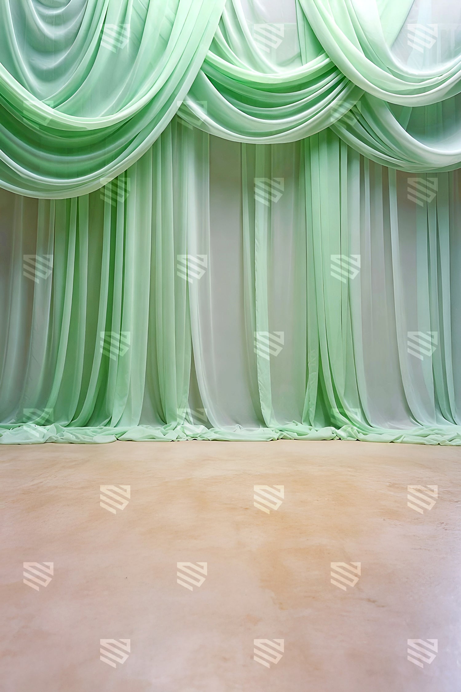 Mint Draped Elegance - Maternity Backdrop