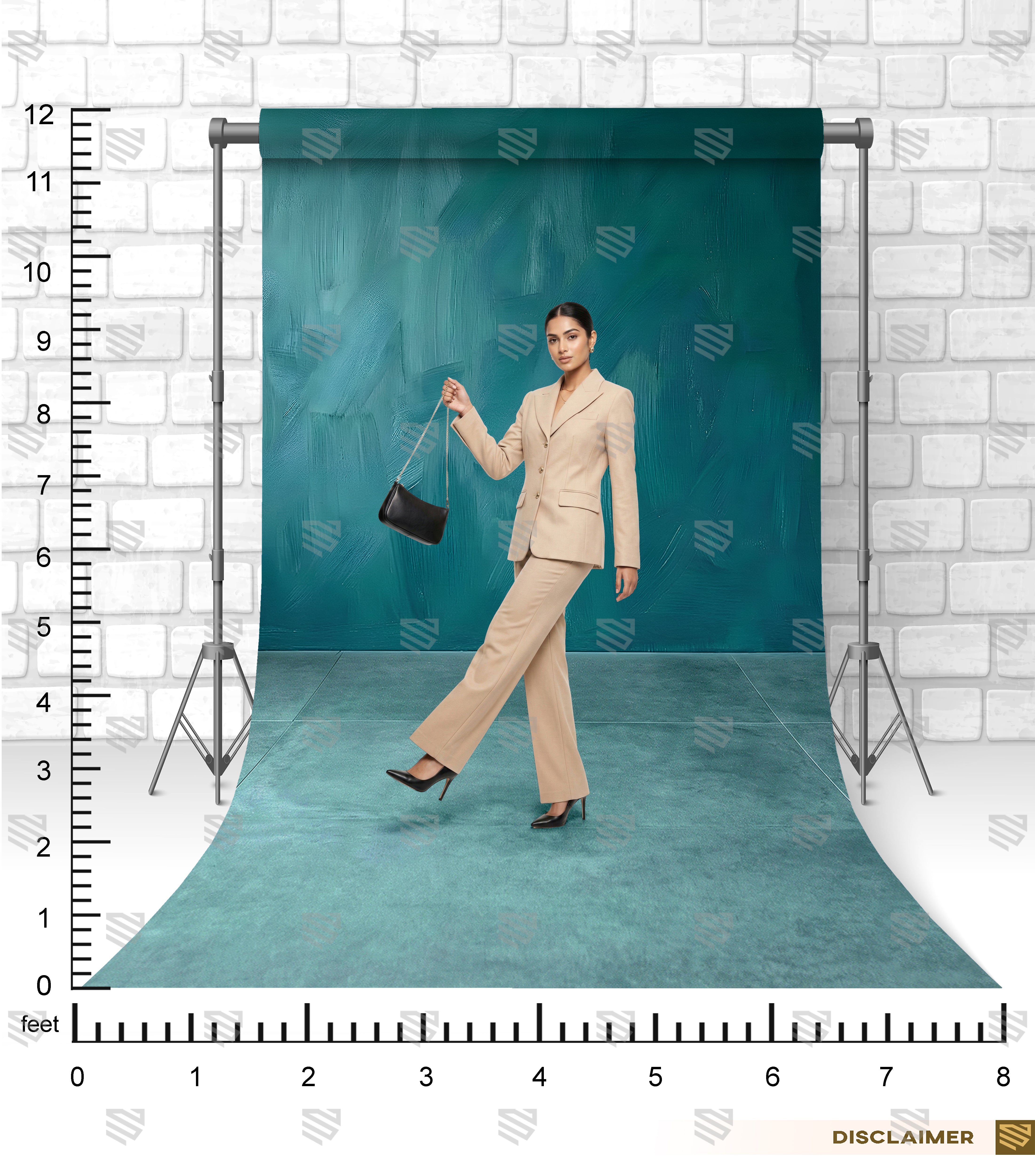 Modern Teal Textured