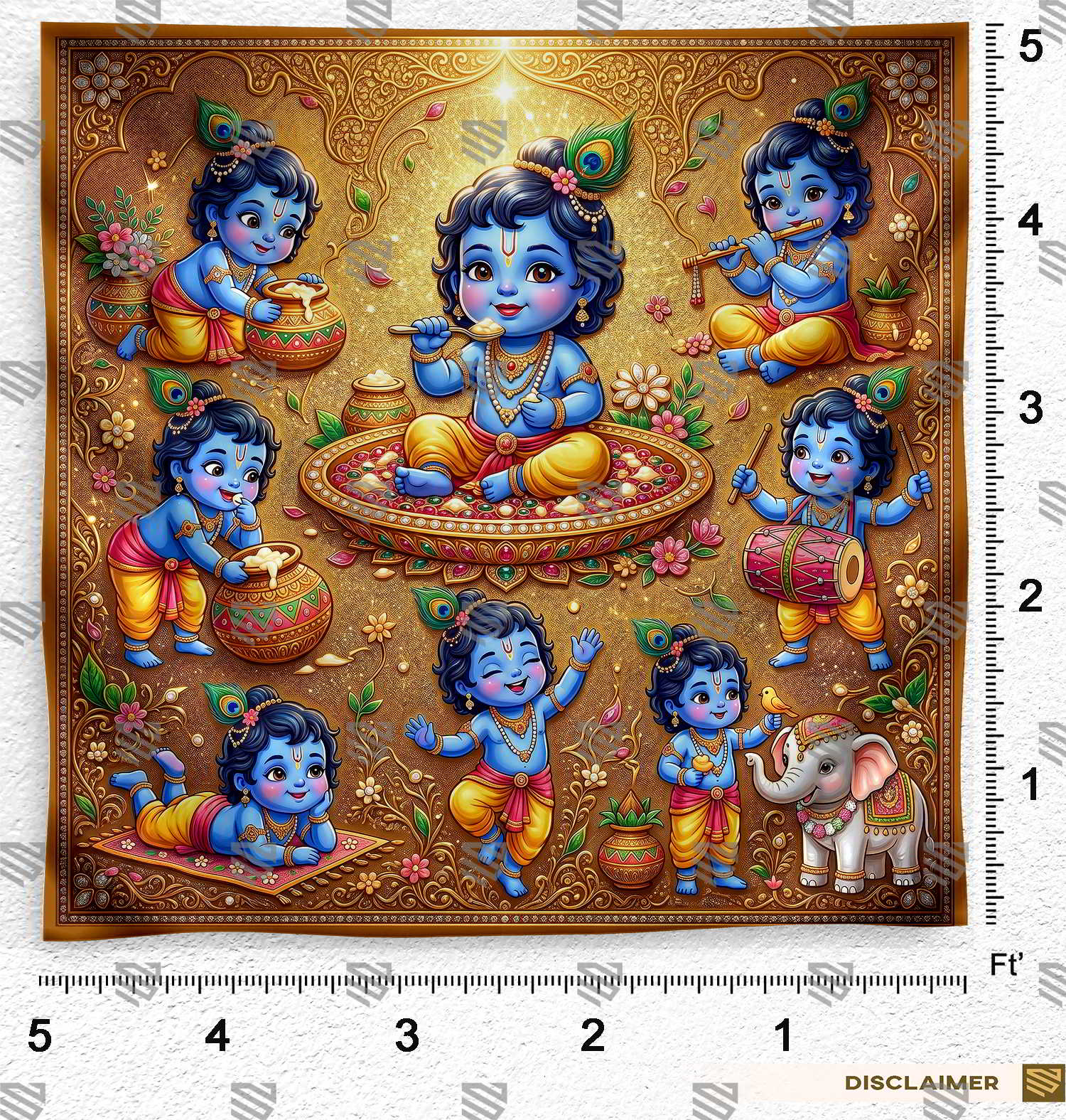 Krishna Leela Backdrop