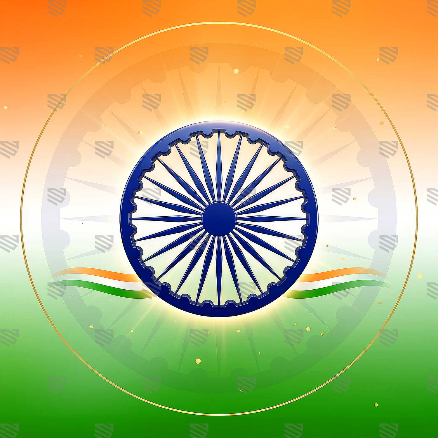 Neel Jyoti Chakra Ashoka Chakra Backdrop