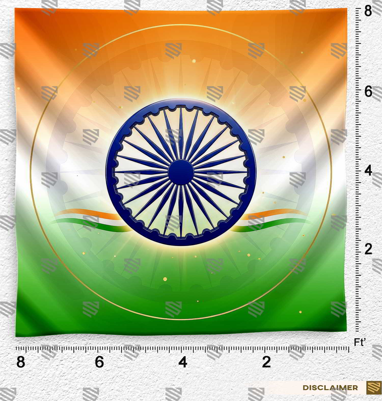 Blue Ashoka Chakra Background