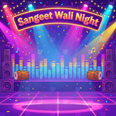 Neon Sangeet Celebration Backdrop