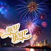 New Year Fireworks Backdrop