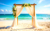 Oceanfront Vows Backdrop