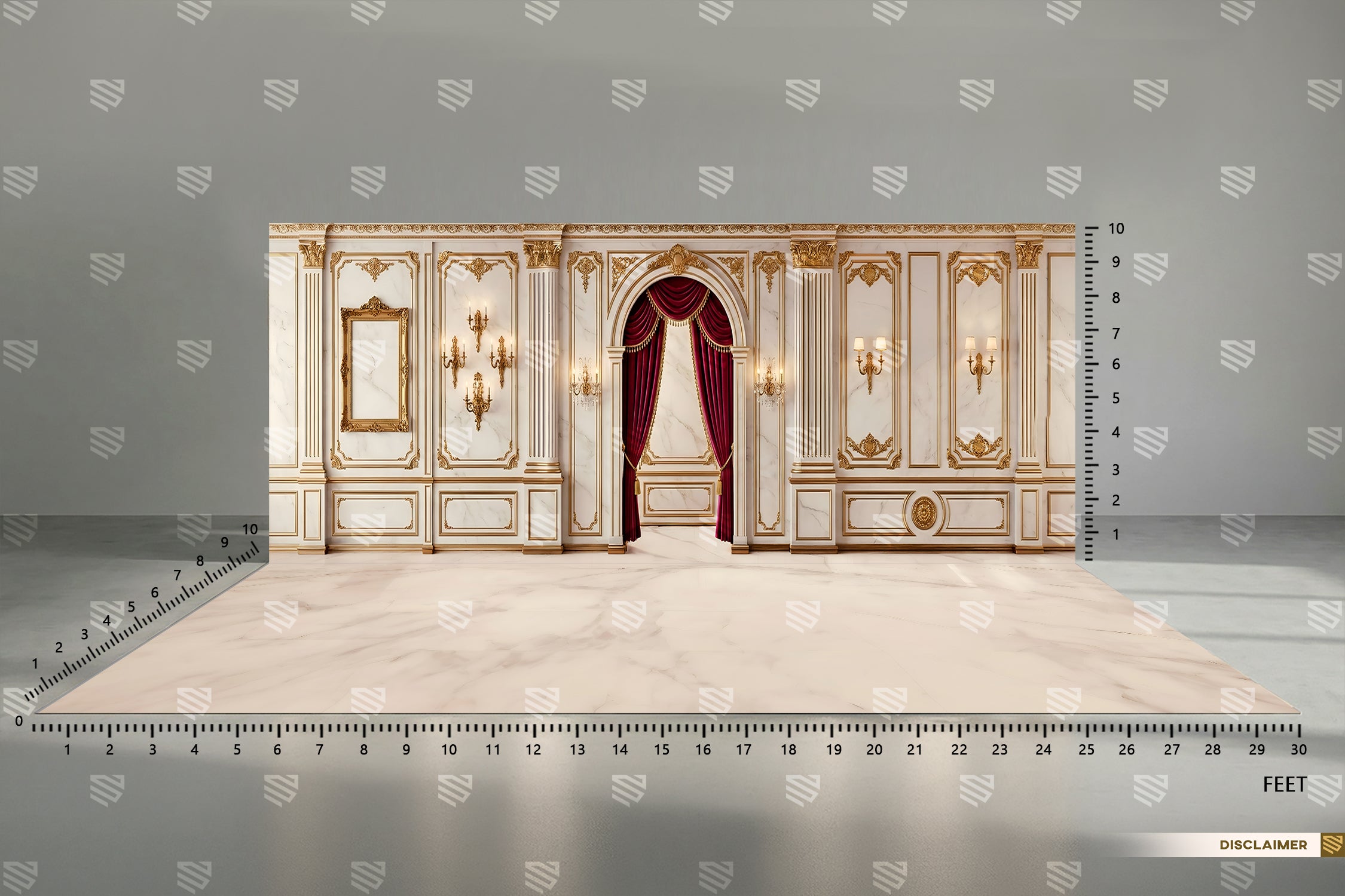 Opulent Marble Royal Chamber Backdrop