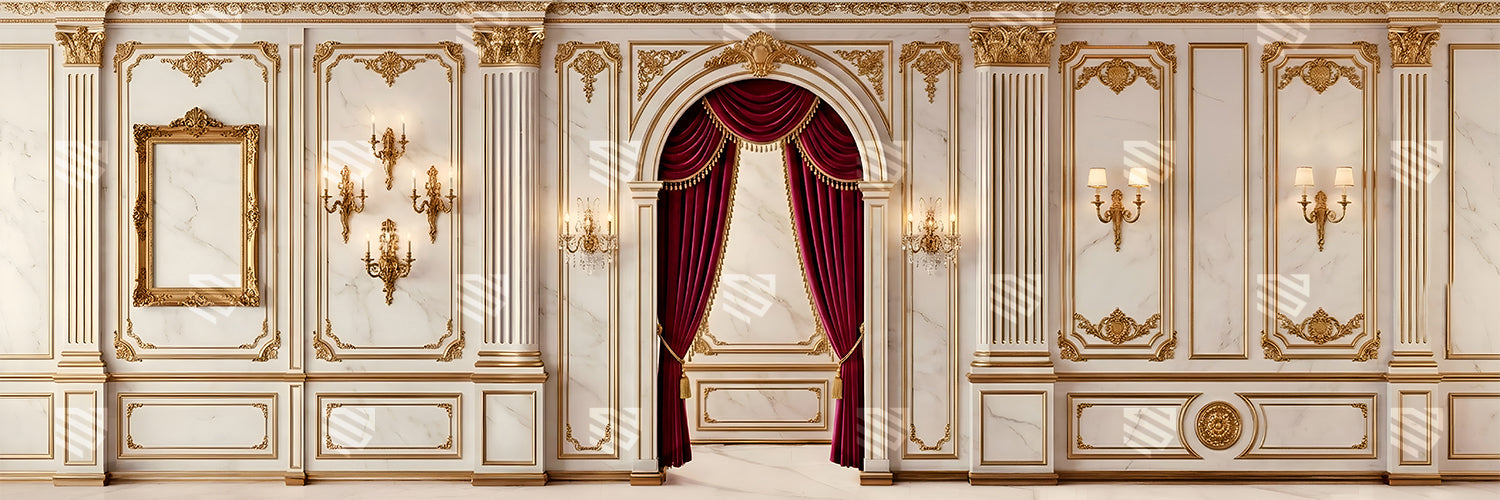 Opulent Marble Royal Chamber Backdrop