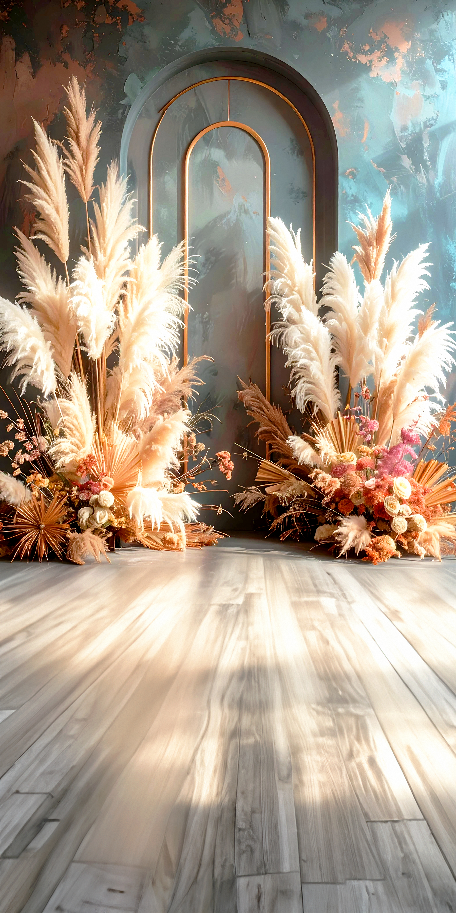 Pampas Floral Arch Elegance