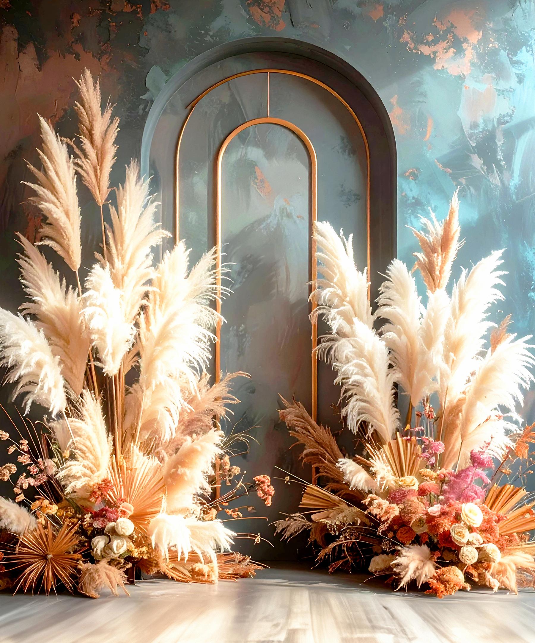 Pampas Floral Arch Elegance