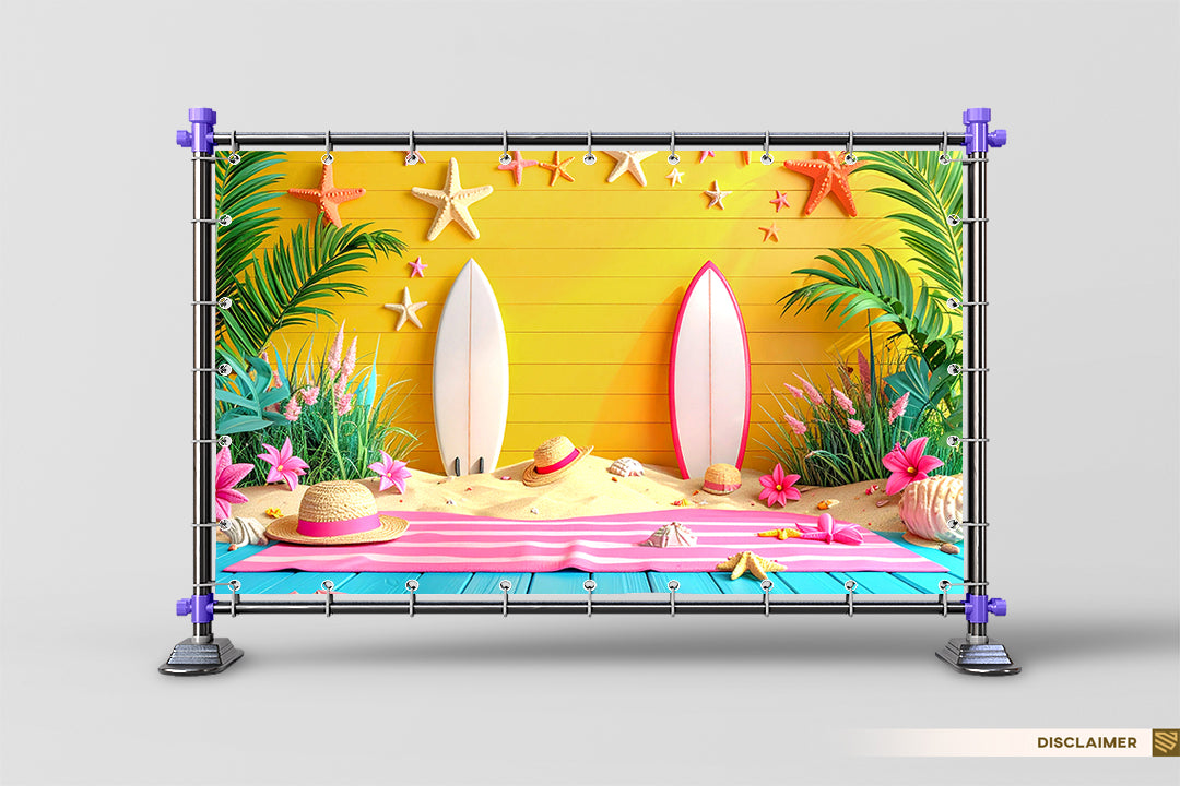 Paradise Tropical Surf - Baby photoshoot Backdrop
