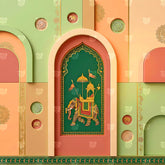 Pastel Royal Elephant Arch Backdrop