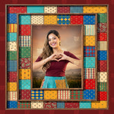 Patchwork Fabric Open Frame Backdrop for studio photography