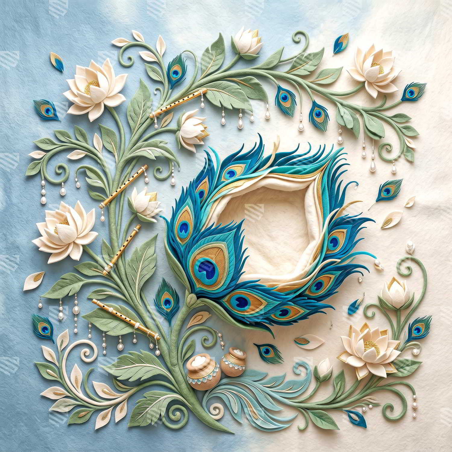 Peacock Feather Cradle