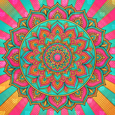 Radiant Mandala Burst Backdrop