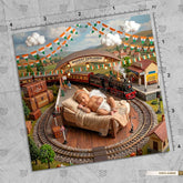 Railway Memory Junction Newborn Baby Photography Backdrop
