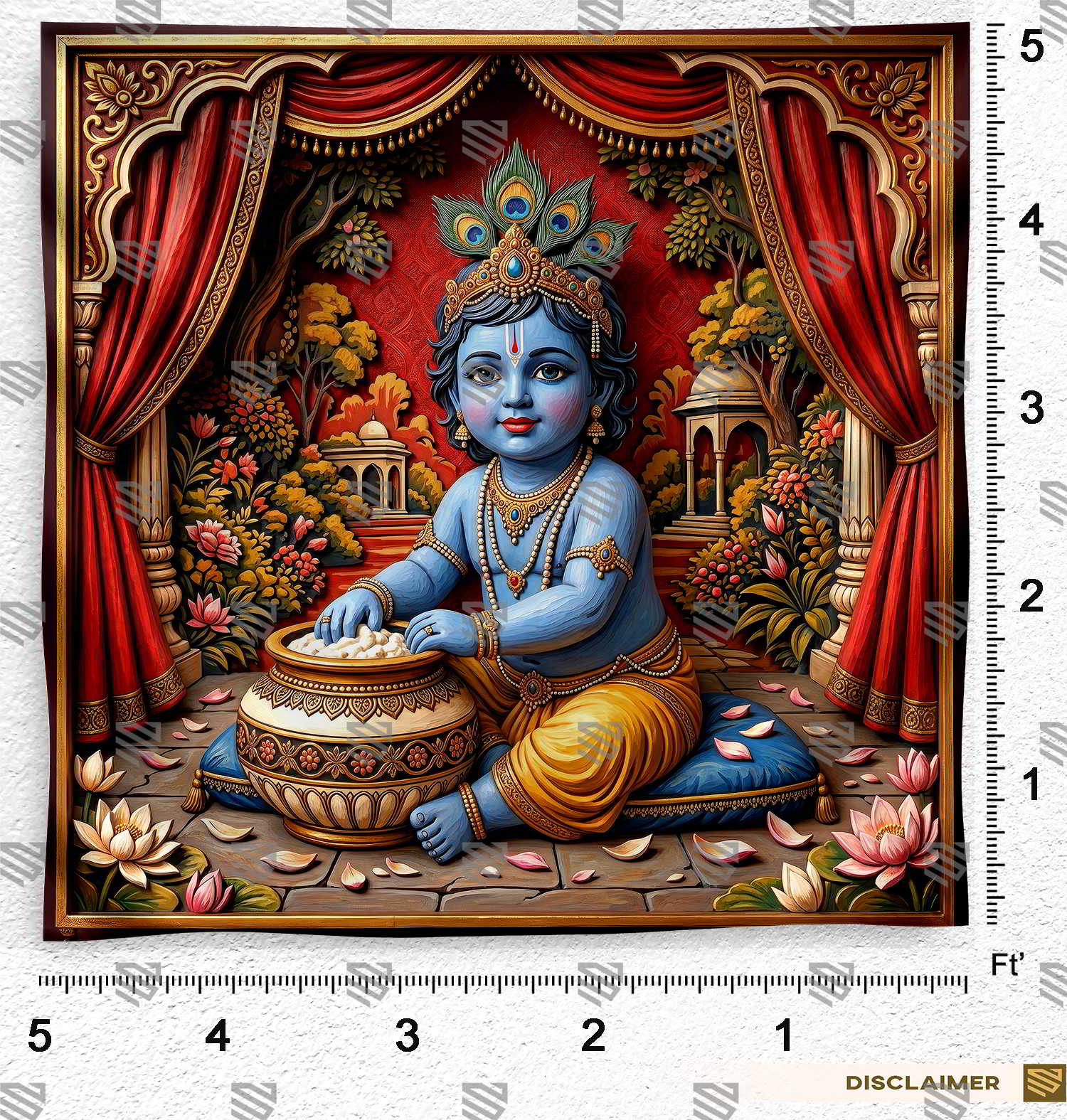 Baby Krishna Backdrop