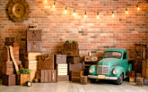 Retro Travel Garage Backdrop