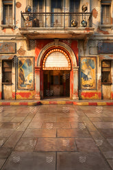 Retro Cinema Street Backdrop