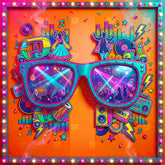 Retro Disco Vibes Backdrop