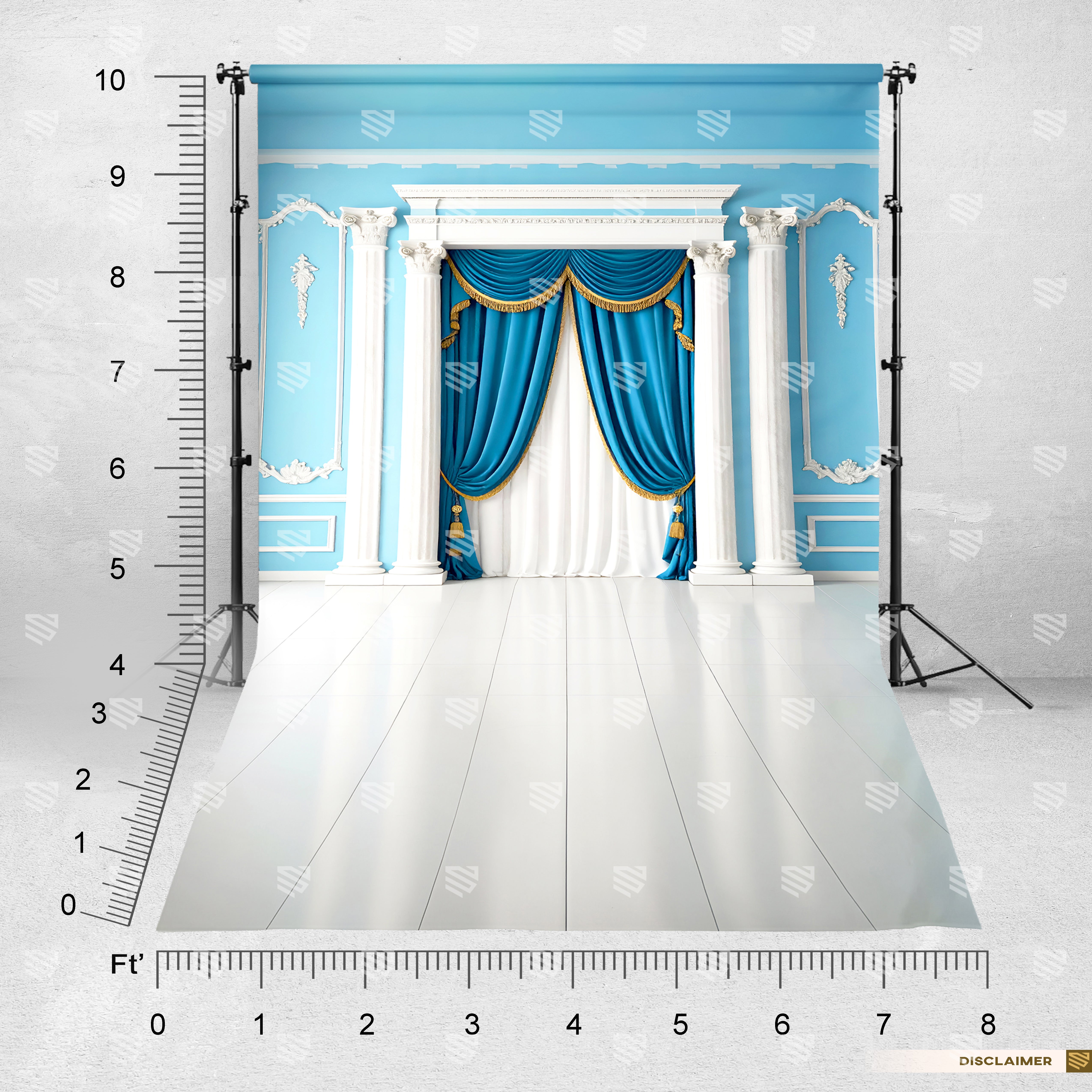 Royal Blue Elegance – A Neoclassical Grandeur