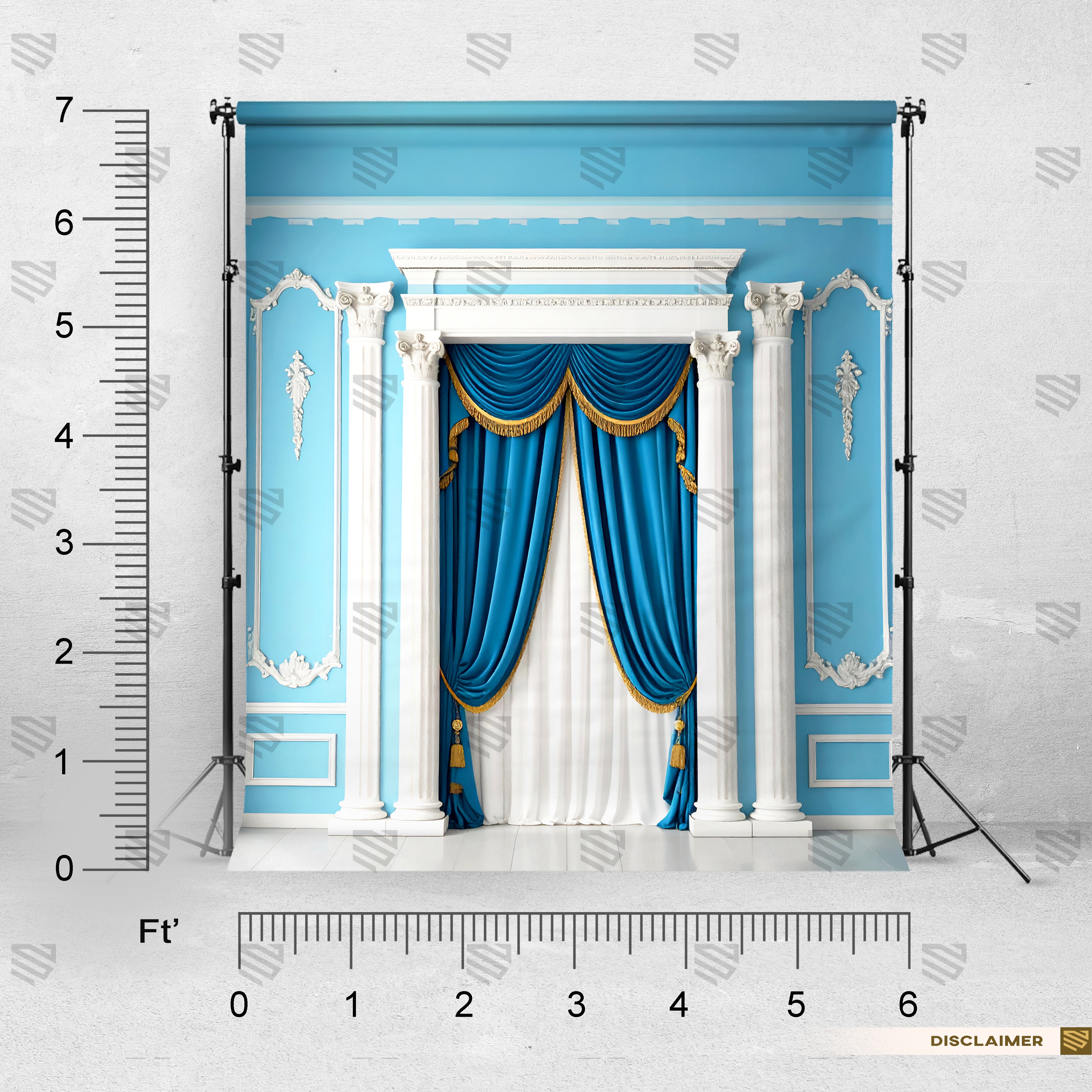 Royal Blue Elegance – A Neoclassical Grandeur