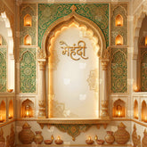 Royal Emerald Mehndi Arch Backdrop