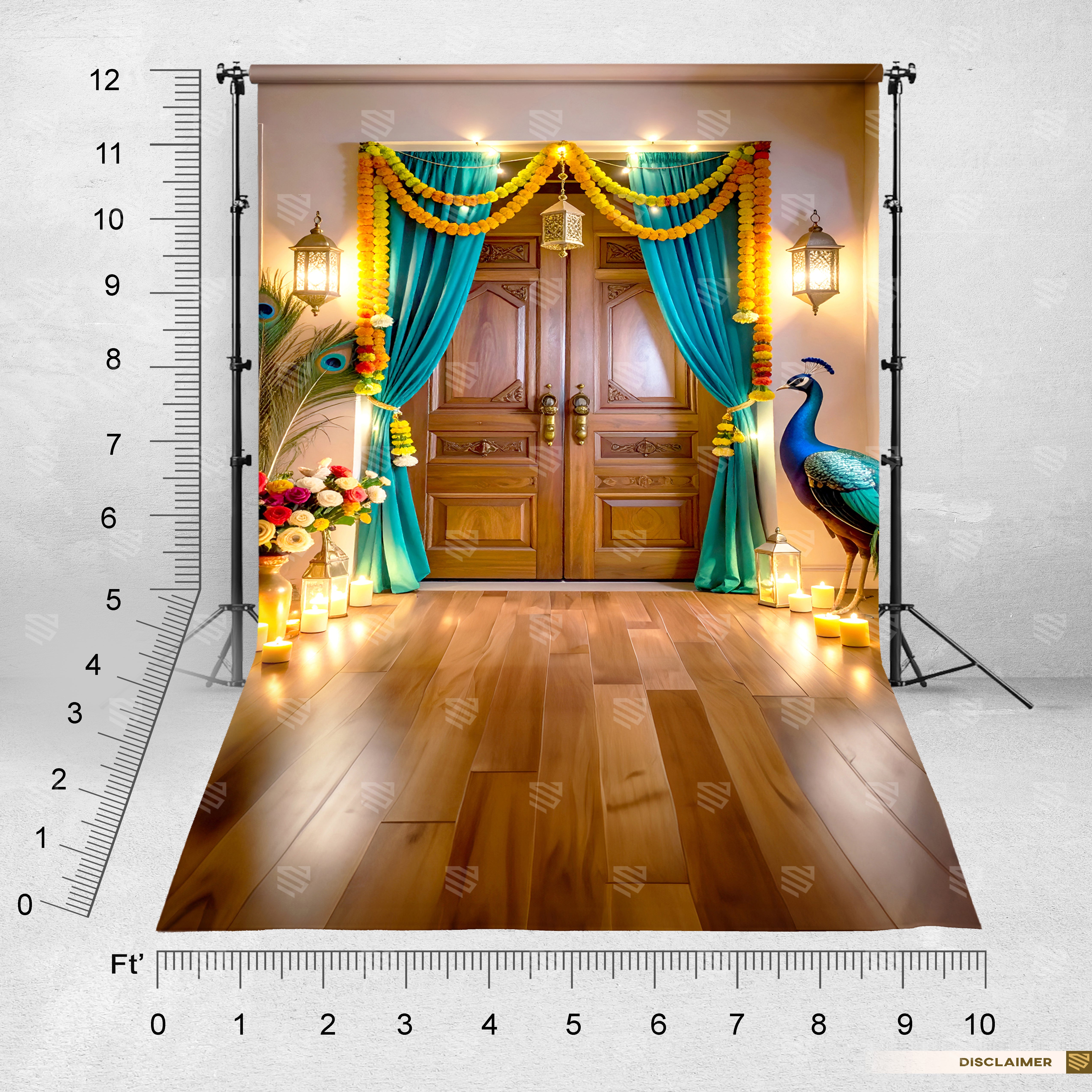 Royal Festive Doorway – A Grand Welcome with Peacock Charm