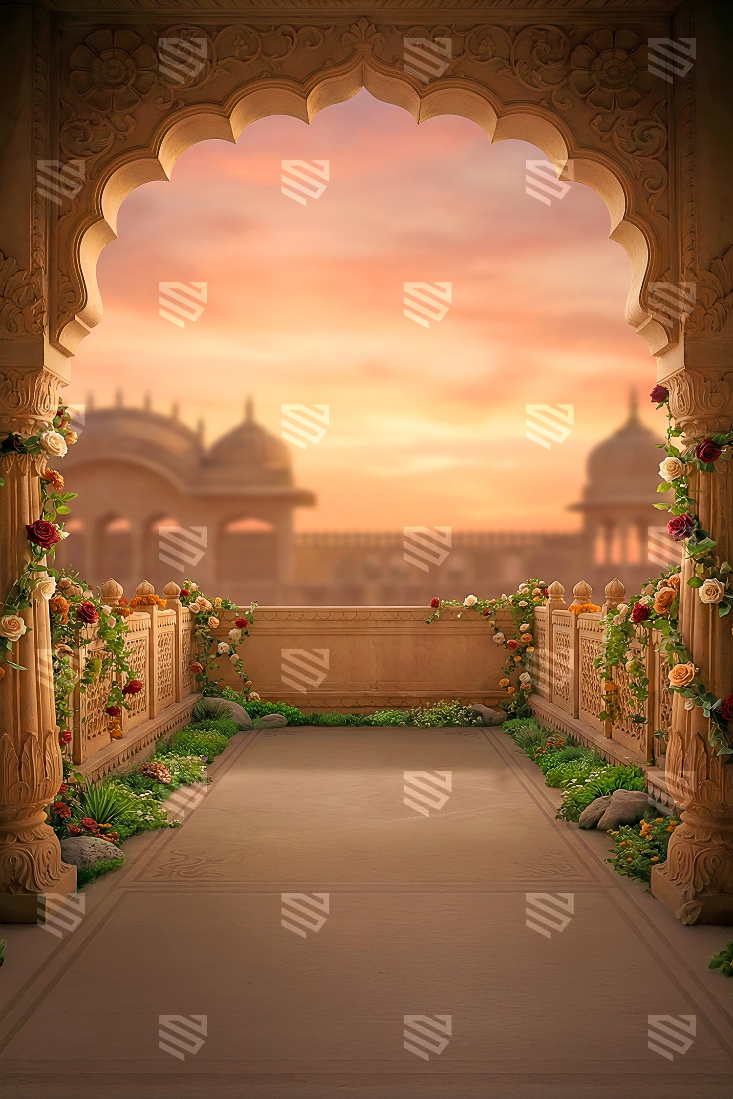 Royal Garden Archway - Maternity Backdrop