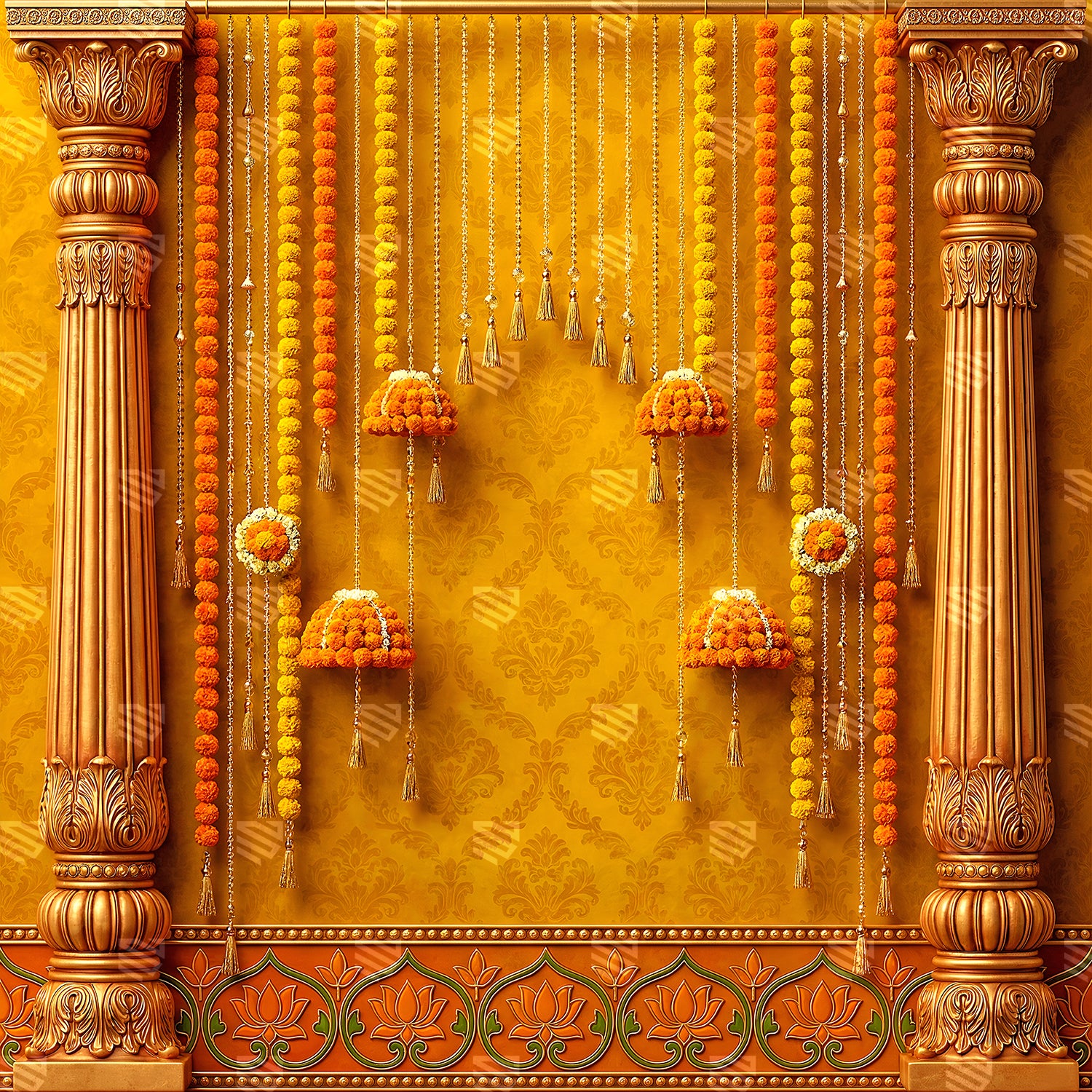 Royal Golden Haldi Decor