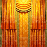 Royal Saffron Bandhani Drapes Backdrop