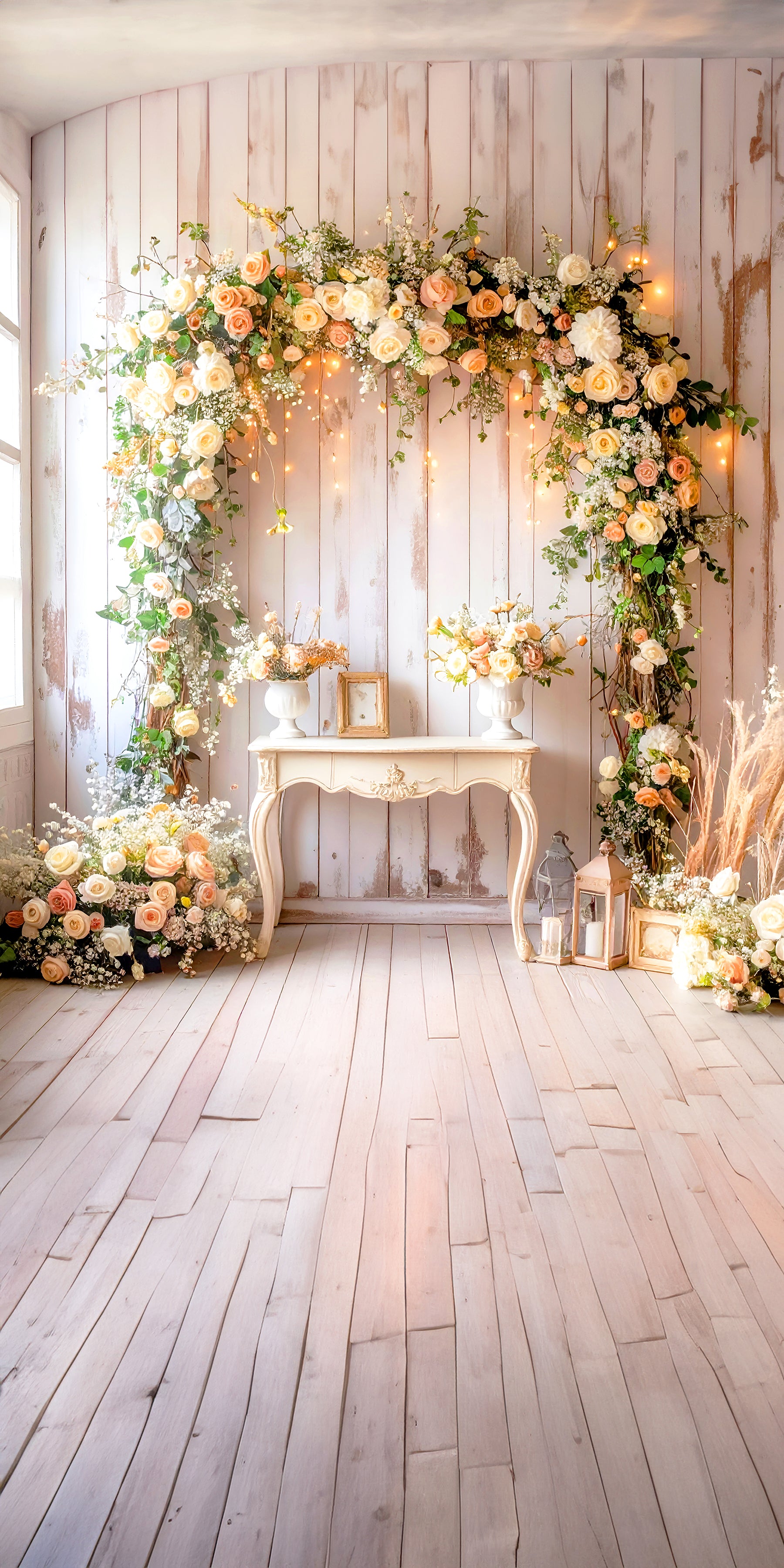 Rustic Bloom Arch – A Romantic Floral Elegance