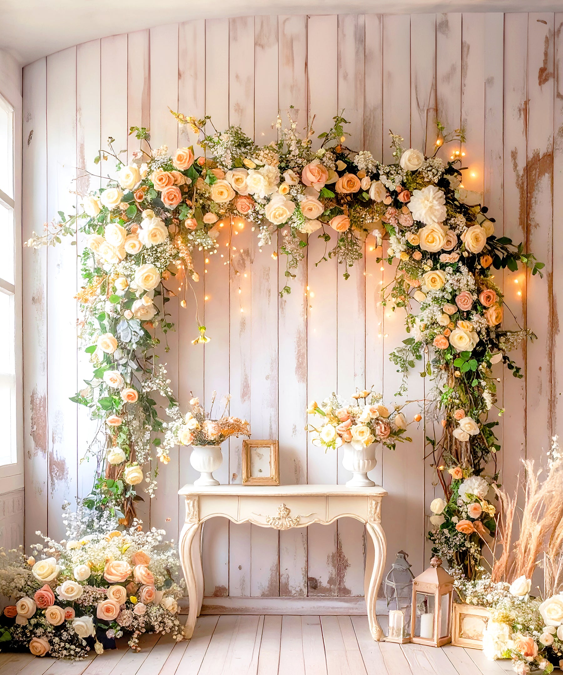 Rustic Bloom Arch – A Romantic Floral Elegance