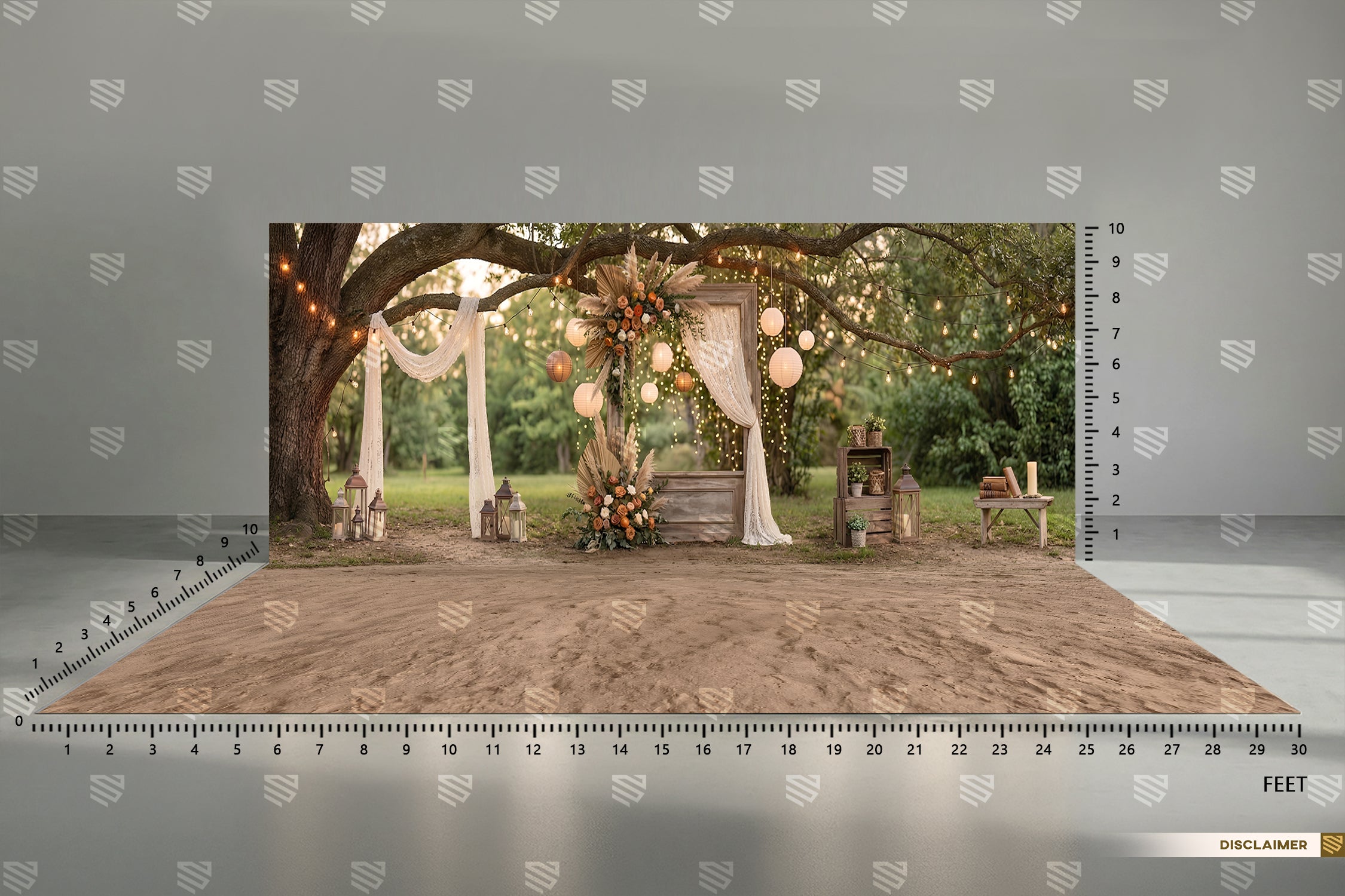 Rustic Garden Arch Setup Backdrop