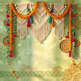 Rustic Mehndi Boho Charm Backdrop
