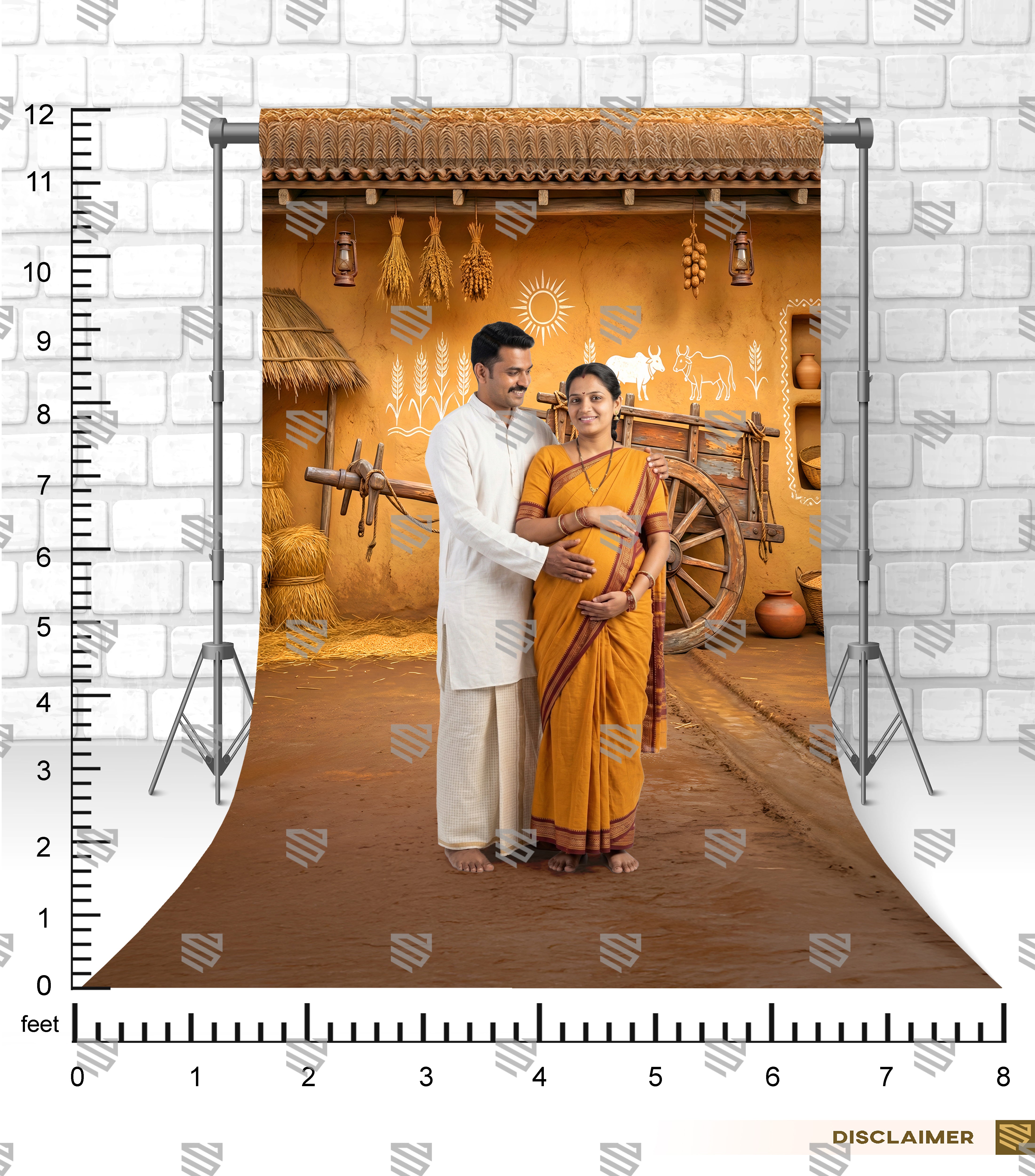 Rustic Village Cart - Maternity Backdrop