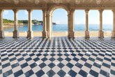 Seaside Palace Arcade View Backdrop
