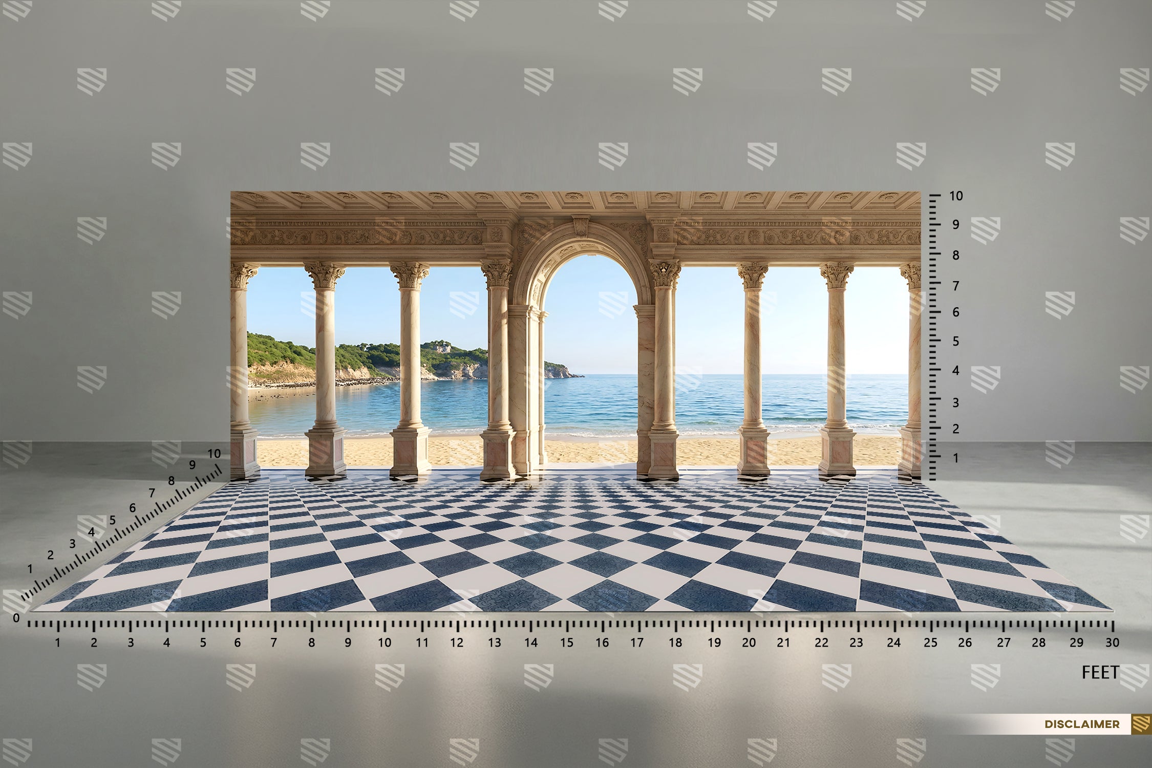 Seaside Palace Arcade View Backdrop