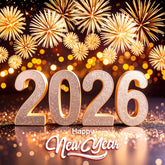 Shimmering 2026 Celebration Backdrop