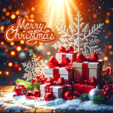 Shining Christmas Gifts Backdrop