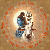 Shiva Nandi Mantra Aura Backdrop