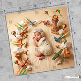 Sky Patrol Adventure Newborn Baby Photography Backdrop