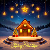 Starry Christmas Eve Backdrop