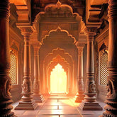 Sunehri Kirnon Mein Pracheen Mandir Backdrop