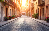 Sunset Street Charm Backdrop