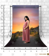 Pregnancy Photoshoot Sunset Backdrop