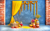 Traditional Haldi Vibes Backdrop