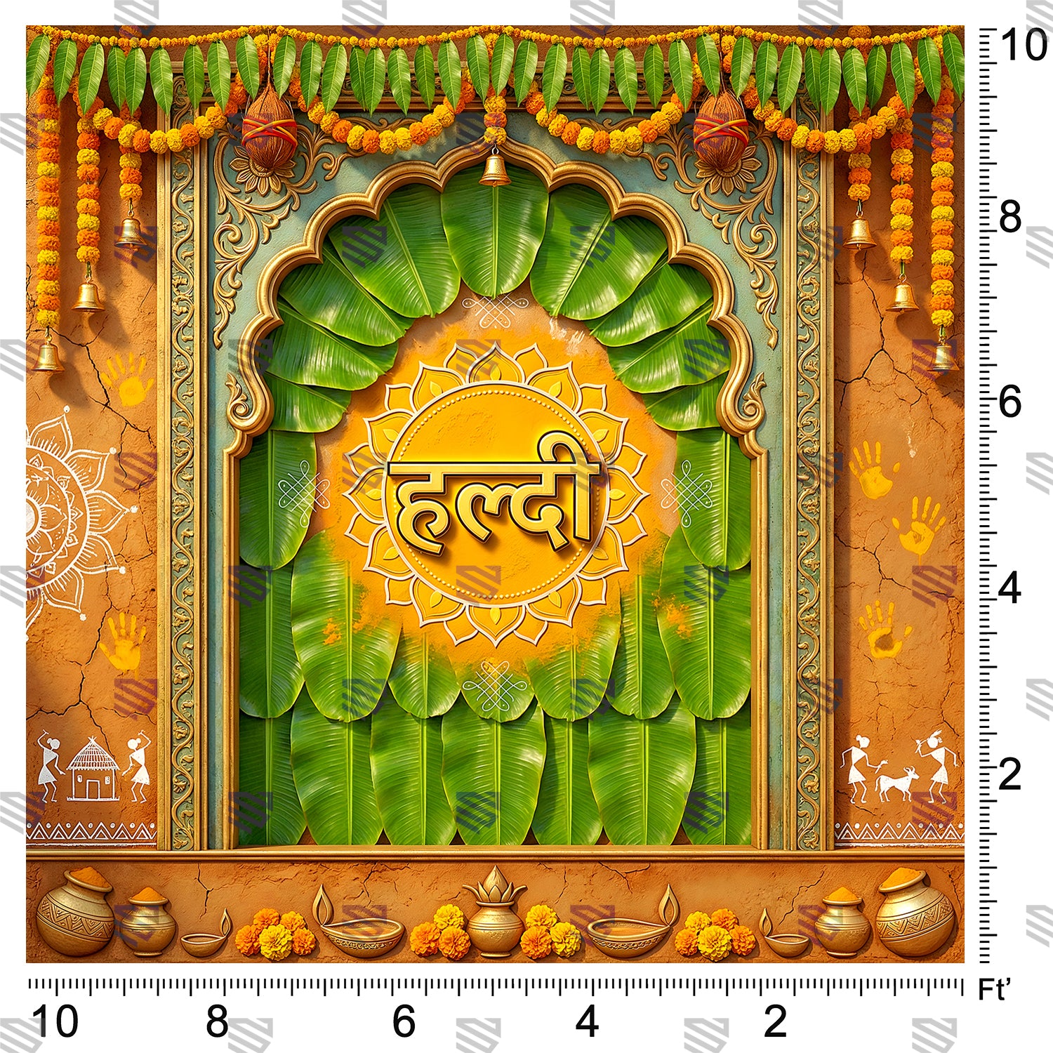 Traditional Haldi Mandap Elegance